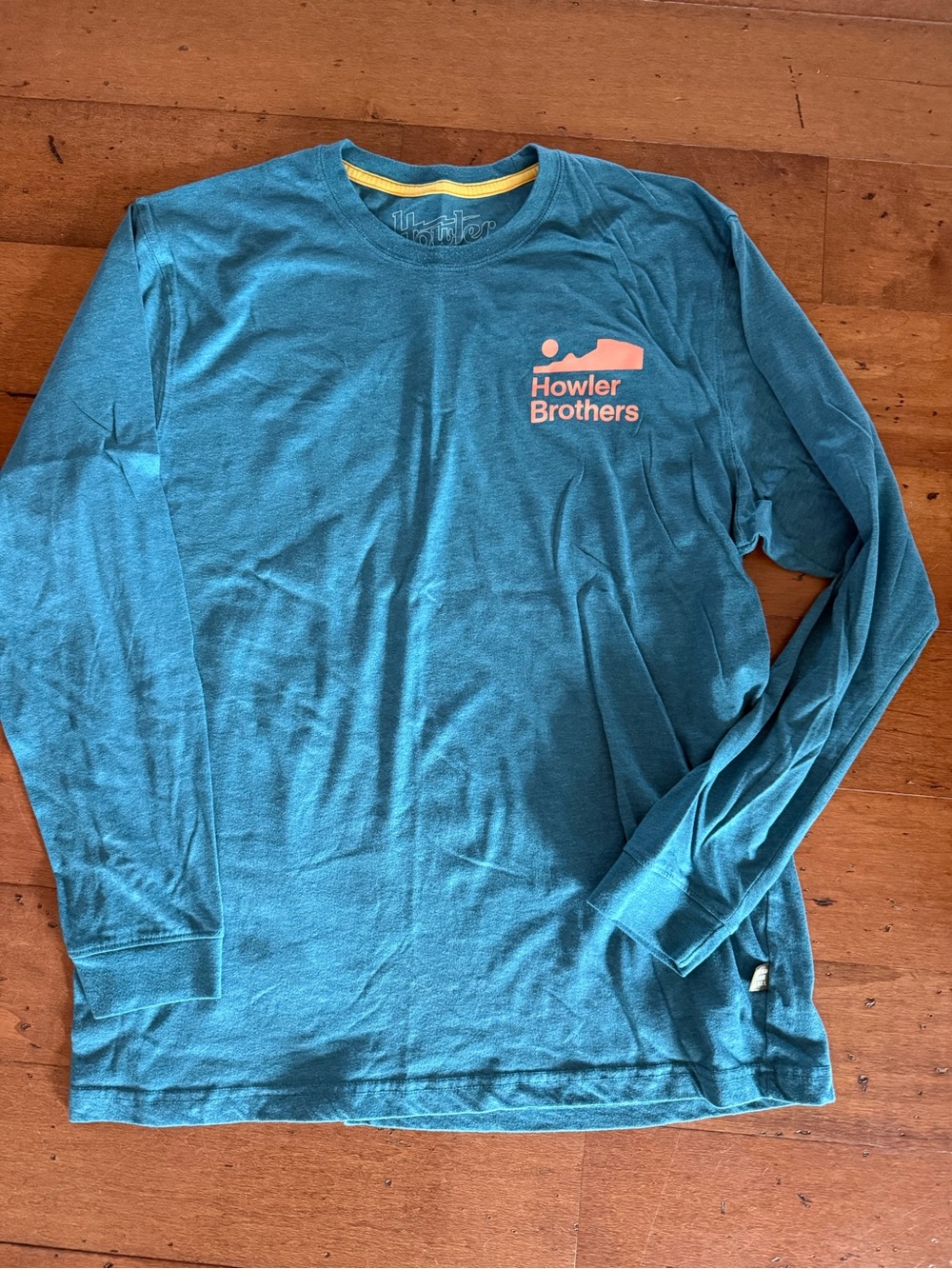 Howler Brothers Teal Long-Sleeve Logo Tee